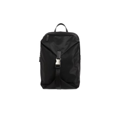 PRADA BLACK RE-NYLON AND SAFFIANO LEATHER BACKPACK 2VZ028 (43*29*16cm) 